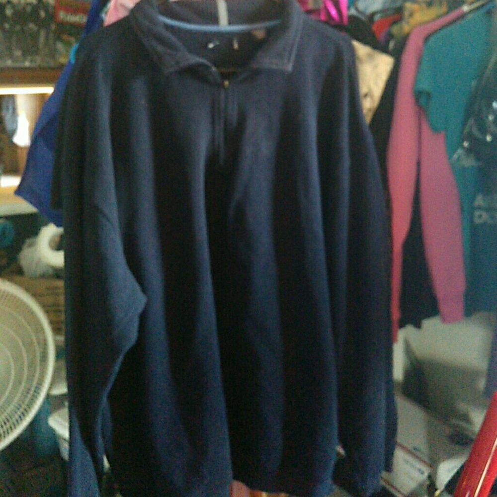 Men's Navy Blue 3XLT Heavy Sweatshirt Zip Front
